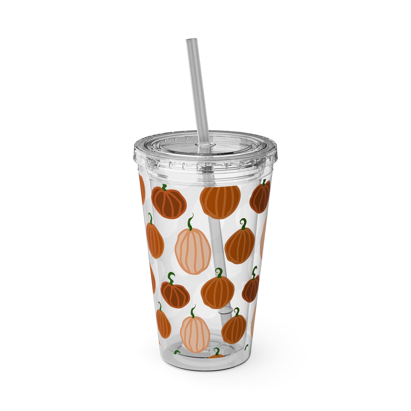 Pumpkin Spice Tumbler with Straw, 16oz