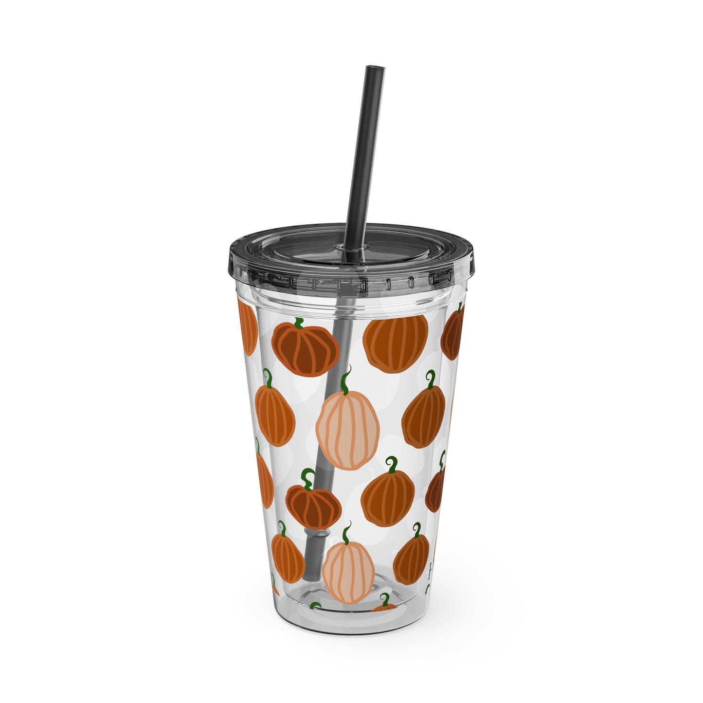 Pumpkin Spice Tumbler with Straw, 16oz