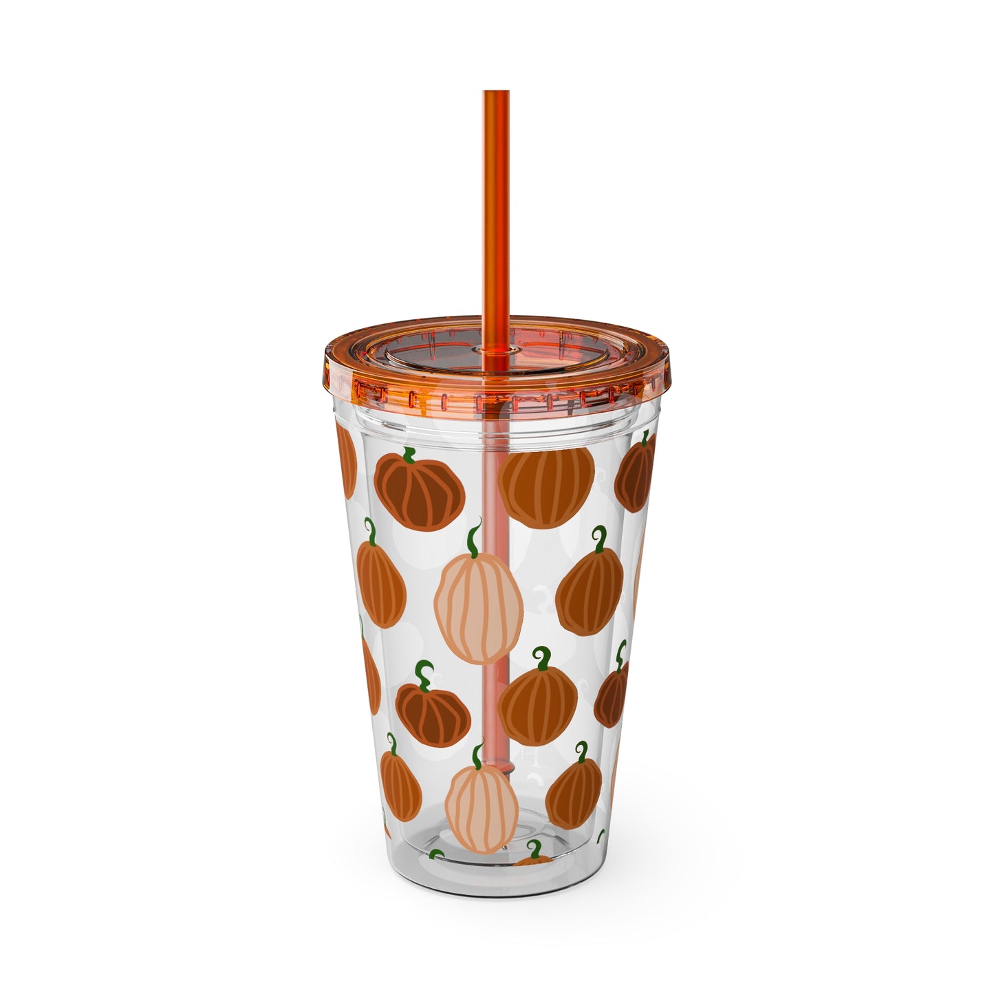 Pumpkin Spice Tumbler with Straw, 16oz