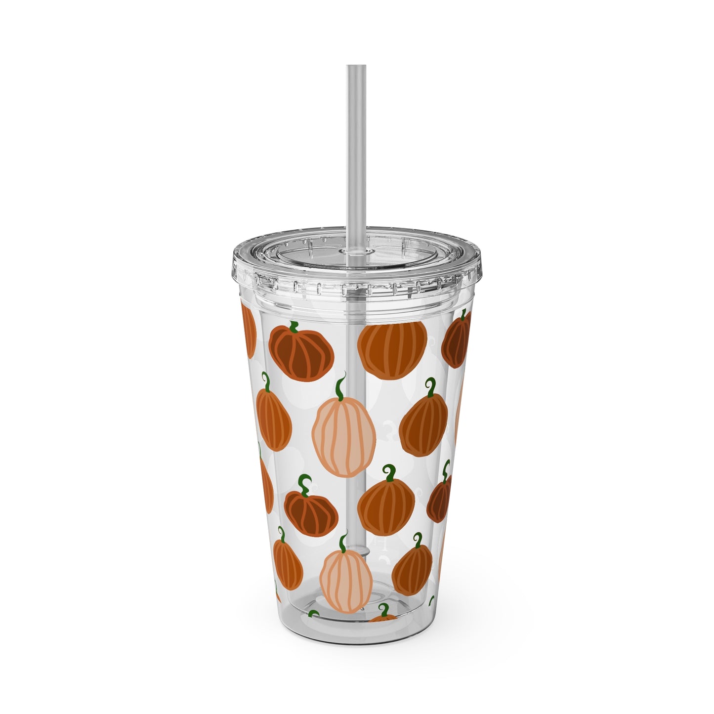 Pumpkin Spice Tumbler with Straw, 16oz