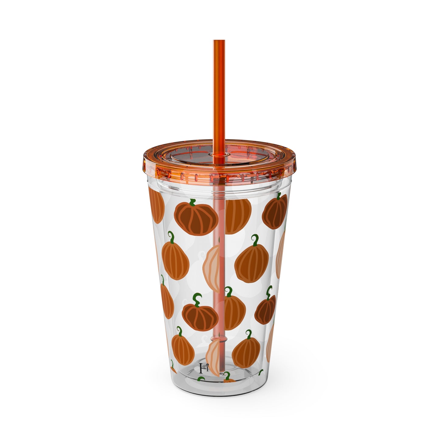 Pumpkin Spice Tumbler with Straw, 16oz