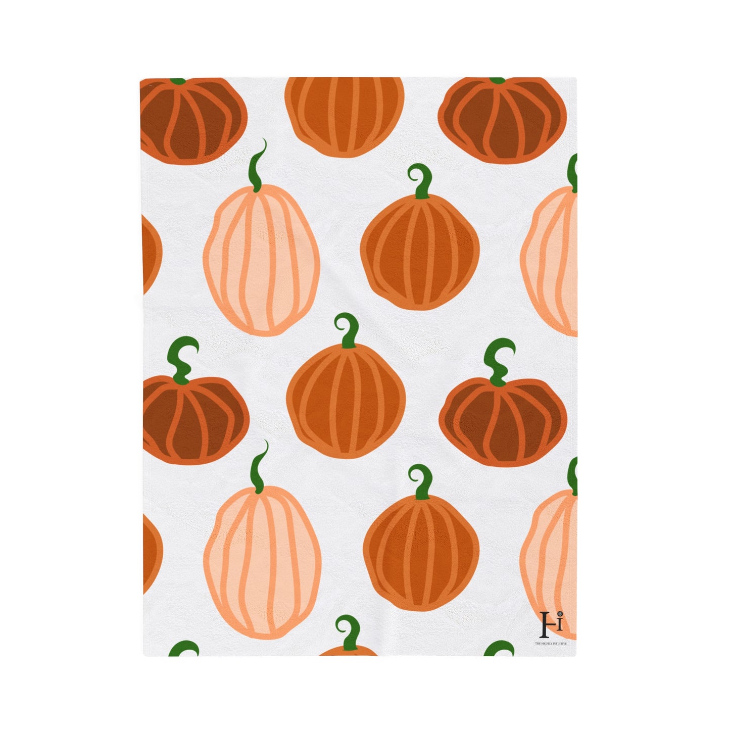 Pumpkin Spice Velveteen Plush Blanket