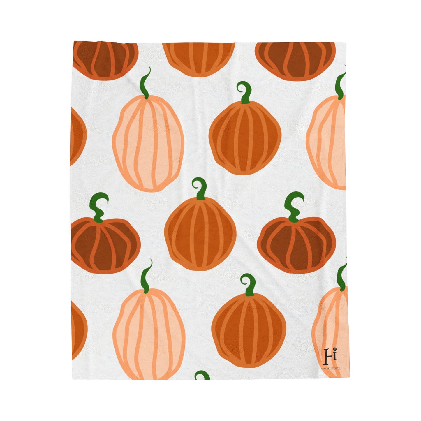 Pumpkin Spice Velveteen Plush Blanket