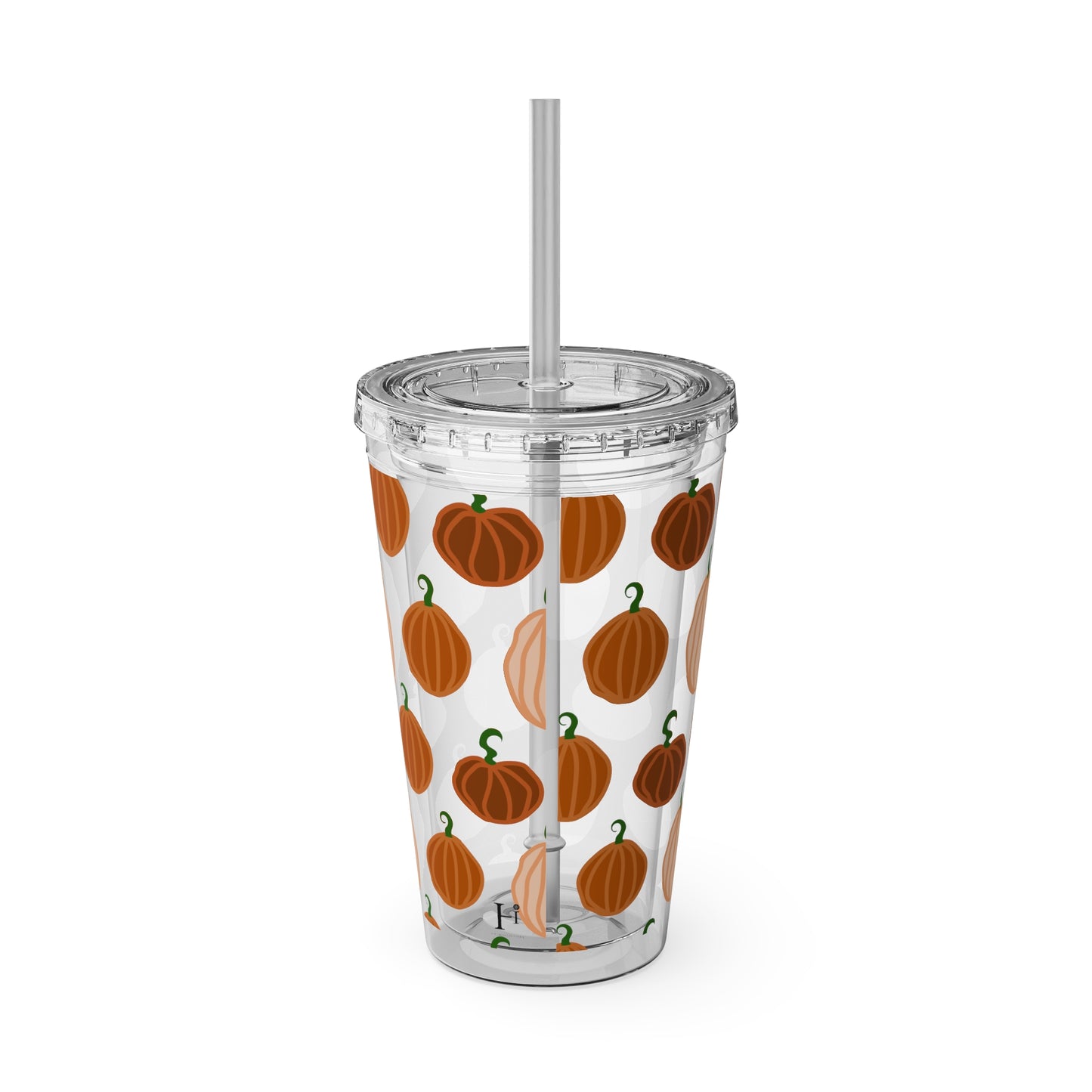 Pumpkin Spice Tumbler with Straw, 16oz