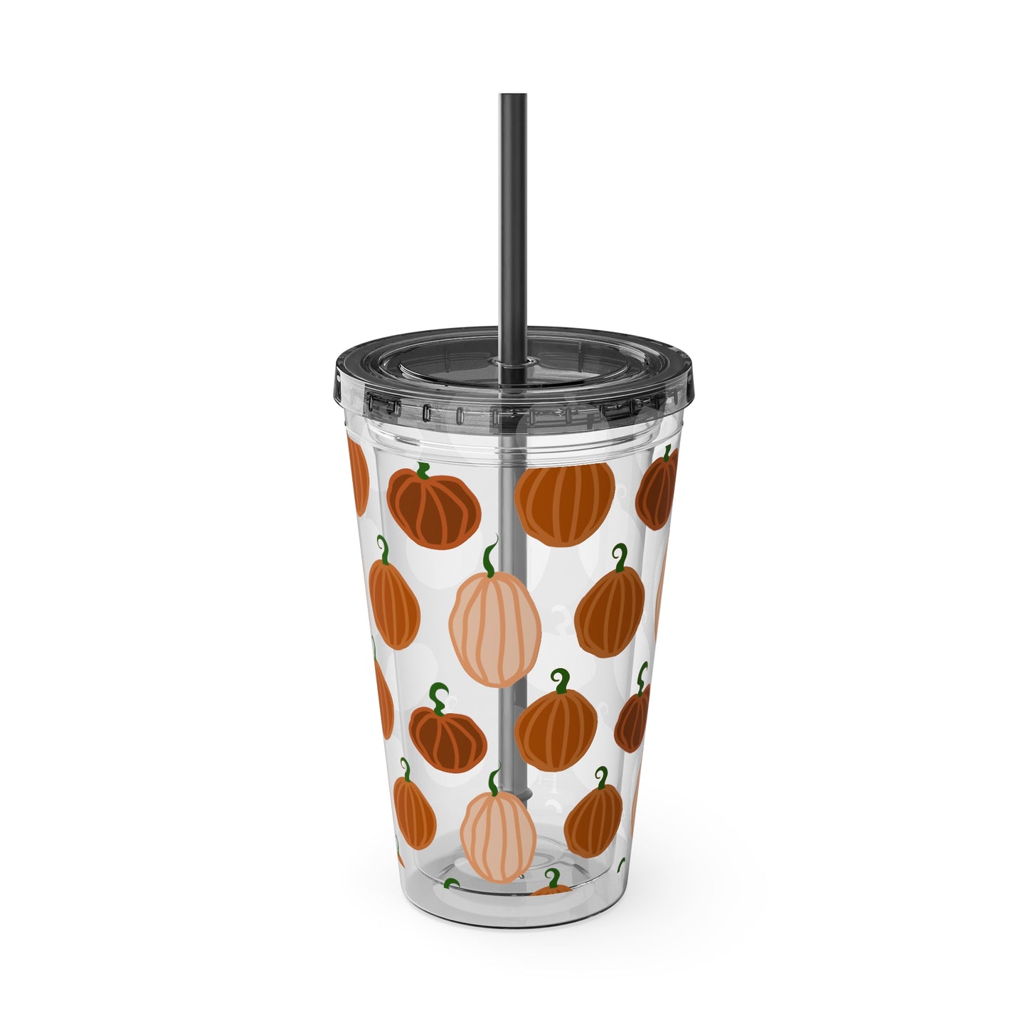 Pumpkin Spice Tumbler with Straw, 16oz