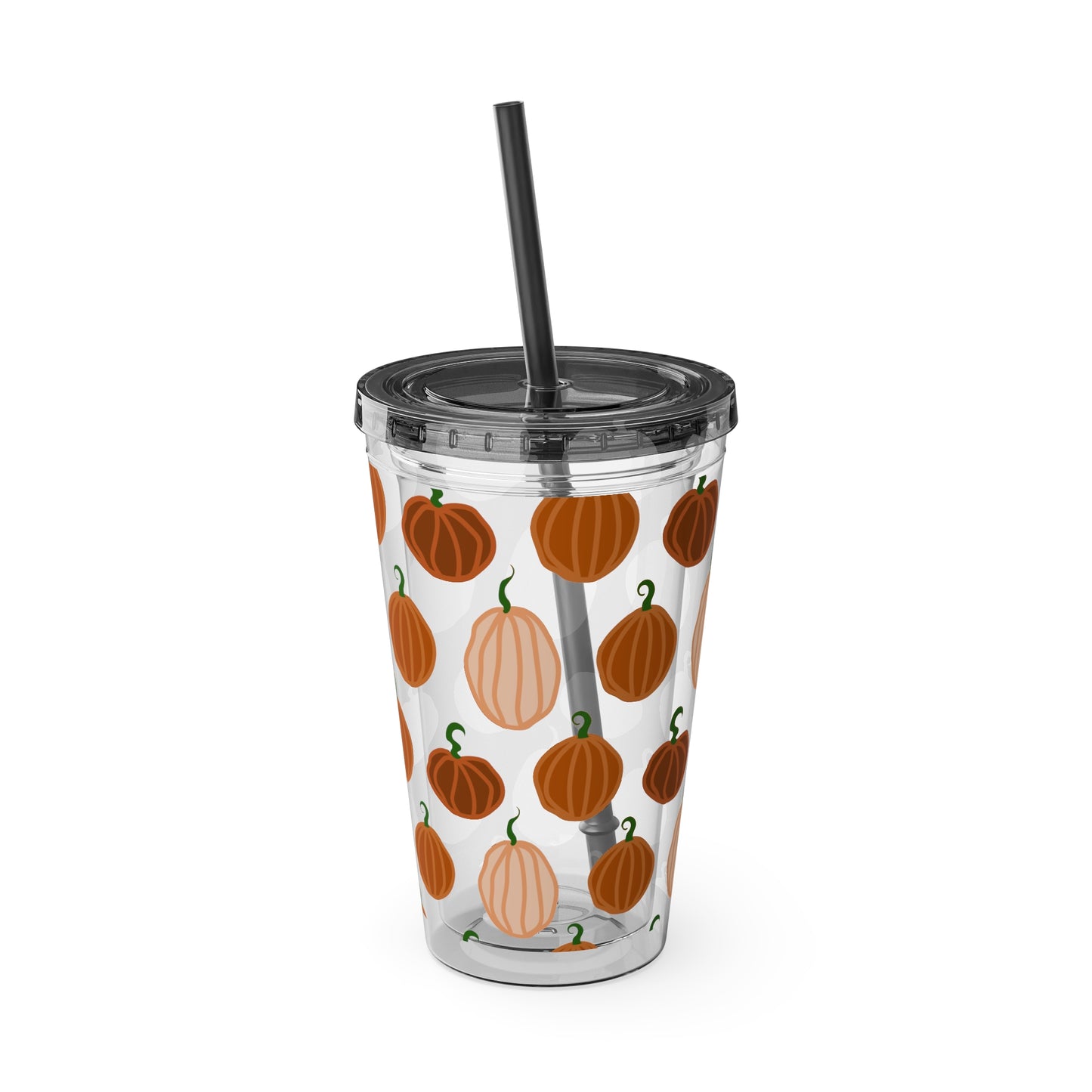 Pumpkin Spice Tumbler with Straw, 16oz